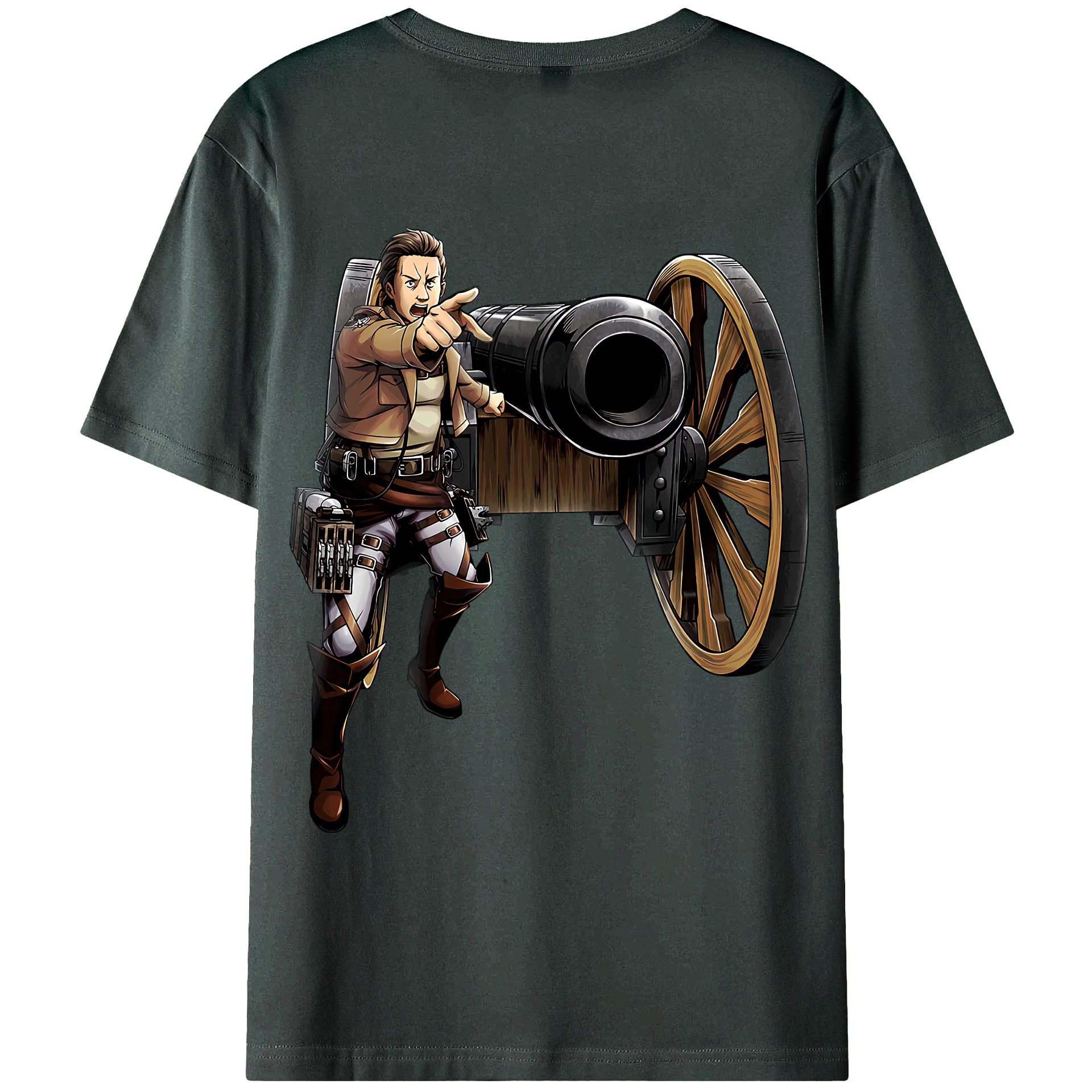 （画像用） 進撃の巨人 Attack on Titan 綿100％ メンズ半袖Tシャツ（バックプリント） 通気性
